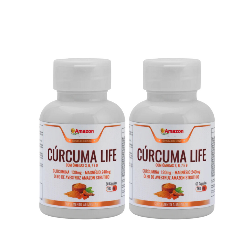 Cúrcuma Life - 130mg de curcumina + Magnésio de Dimalato