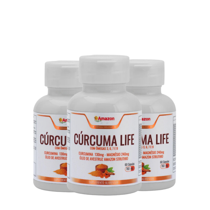 Cúrcuma Life - 130mg de curcumina + Magnésio de Dimalato